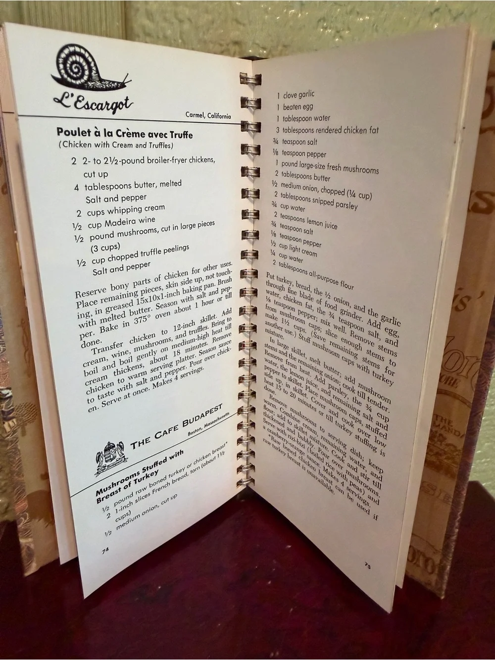 Vintage 1978 Benson & Hedges 100 Greatest Restaurants Spiral Cookbook